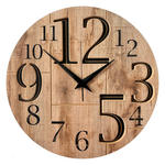 WANDUHR 57 cm   - Kastanieneichefarben/Schwarz, Basics, Holzwerkstoff/Kunststoff (57cm) - Ambia Home