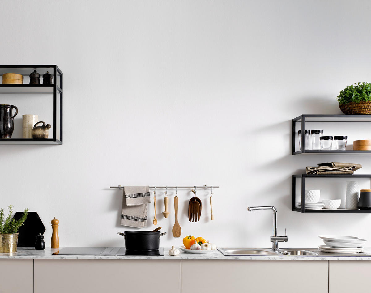 EINBAUKÜCHE   - Sandfarben, Design, Holzwerkstoff - Novel