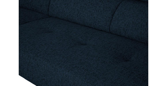 ECKSOFA in Chenille Dunkelblau  205/280 cm  - Schwarz/Dunkelblau, Design, Textil/Metall (205/280cm) - Xora