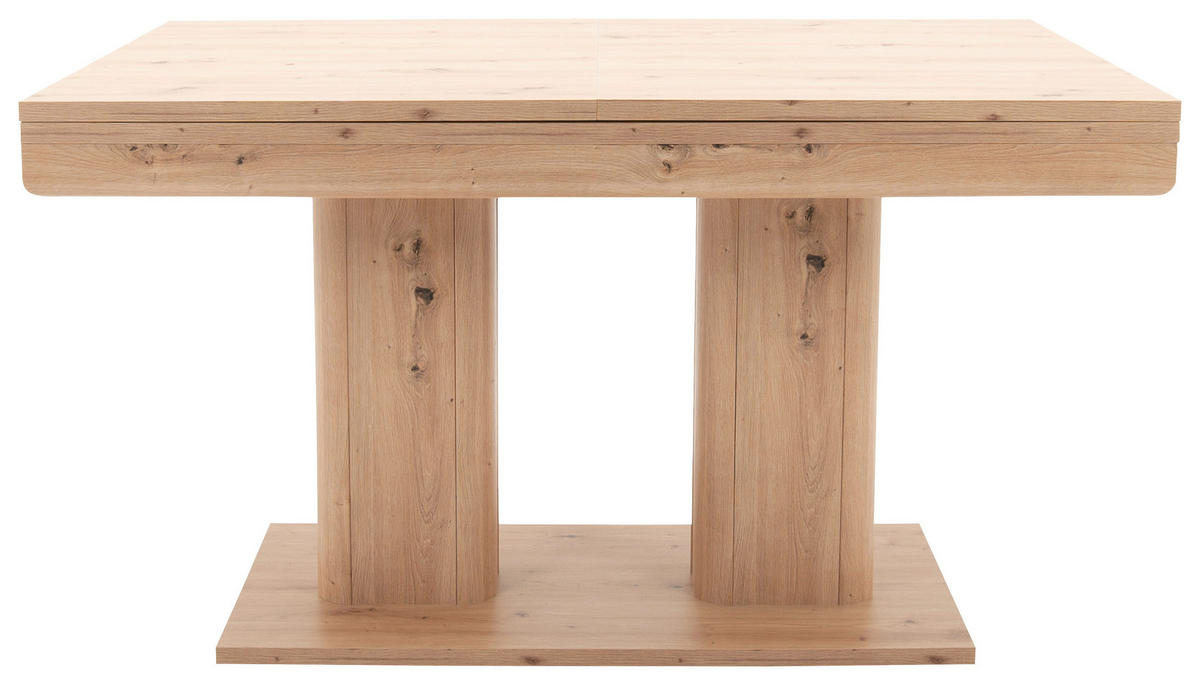 JEDILNA MIZA, hrast barve hrasta  - barve hrasta, Design, leseni material (140-220/80/90cm) - Xora