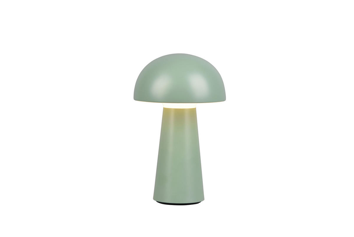 AKKU-TISCHLEUCHTE Lennon 13,6/21,5 cm   - Grün, Trend, Kunststoff (13,6/21,5cm)