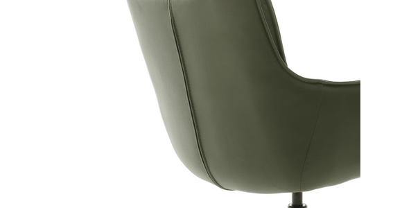 ARMLEHNSTUHL in Eisen beschichtet - Schwarz/Olivgrün, Design, Textil/Metall (60/90/65cm) - Novel