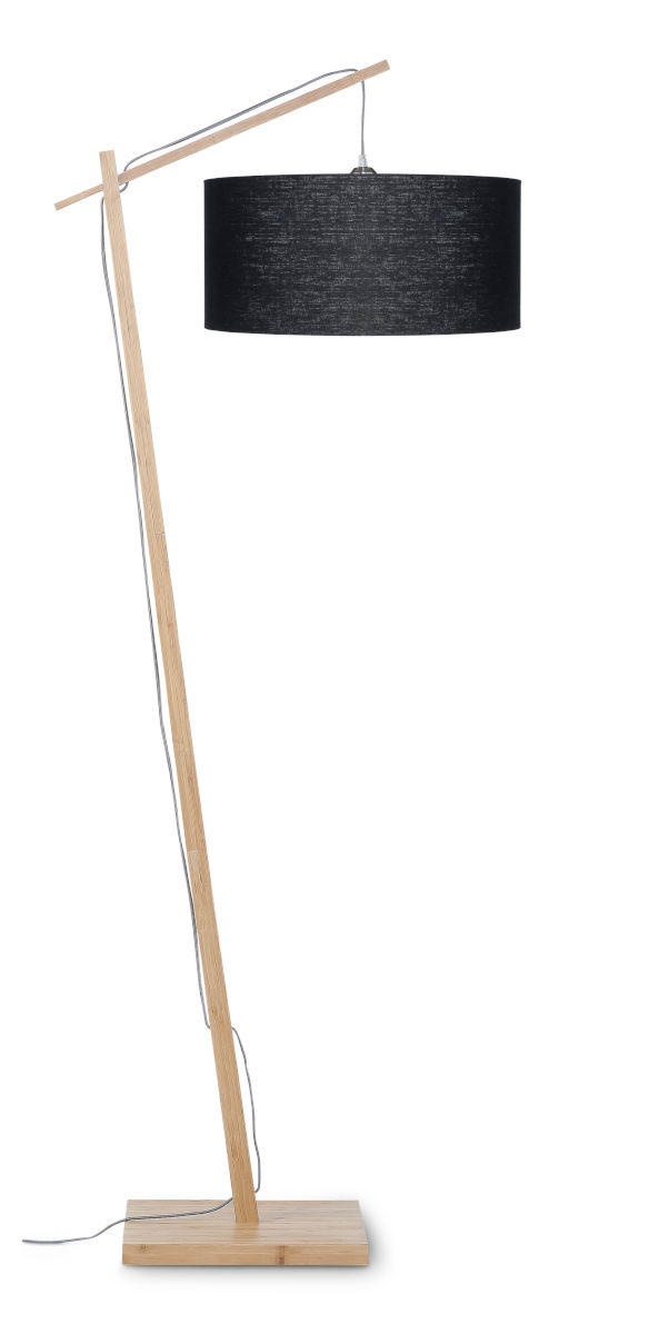 GOLVLAMPA Andes 70/176 cm    - svart/naturfärgad, Design, trä/textil (70/176cm) - Good & Mojo