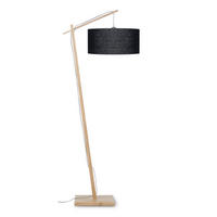 STEHLEUCHTE 70/176 cm    - Schwarz/Naturfarben, Design, Holz/Textil (70/176cm) - Good & Mojo