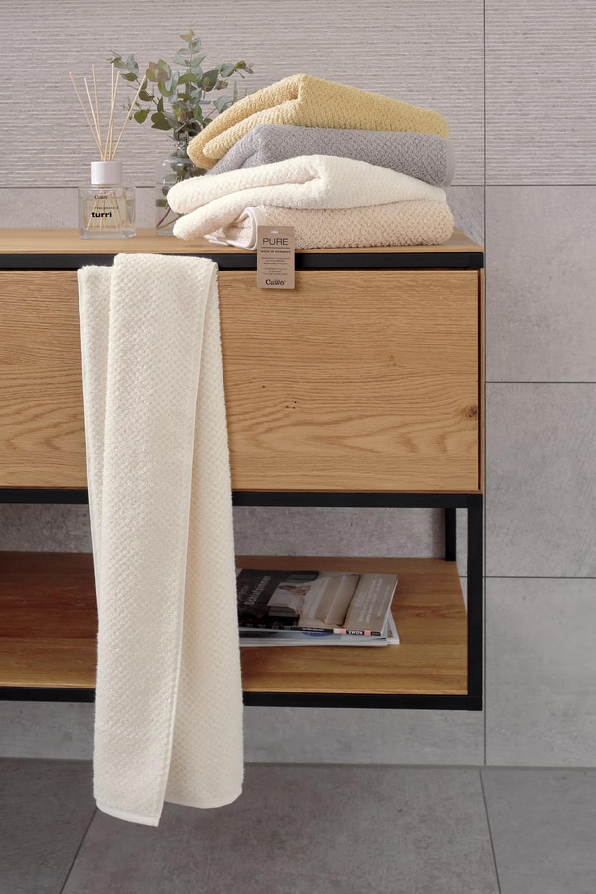 TÖRÖLKÖZŐ 80/150 cm natúr, bézs  - bézs/natúr, Basics, textil (80/150cm) - Cawoe