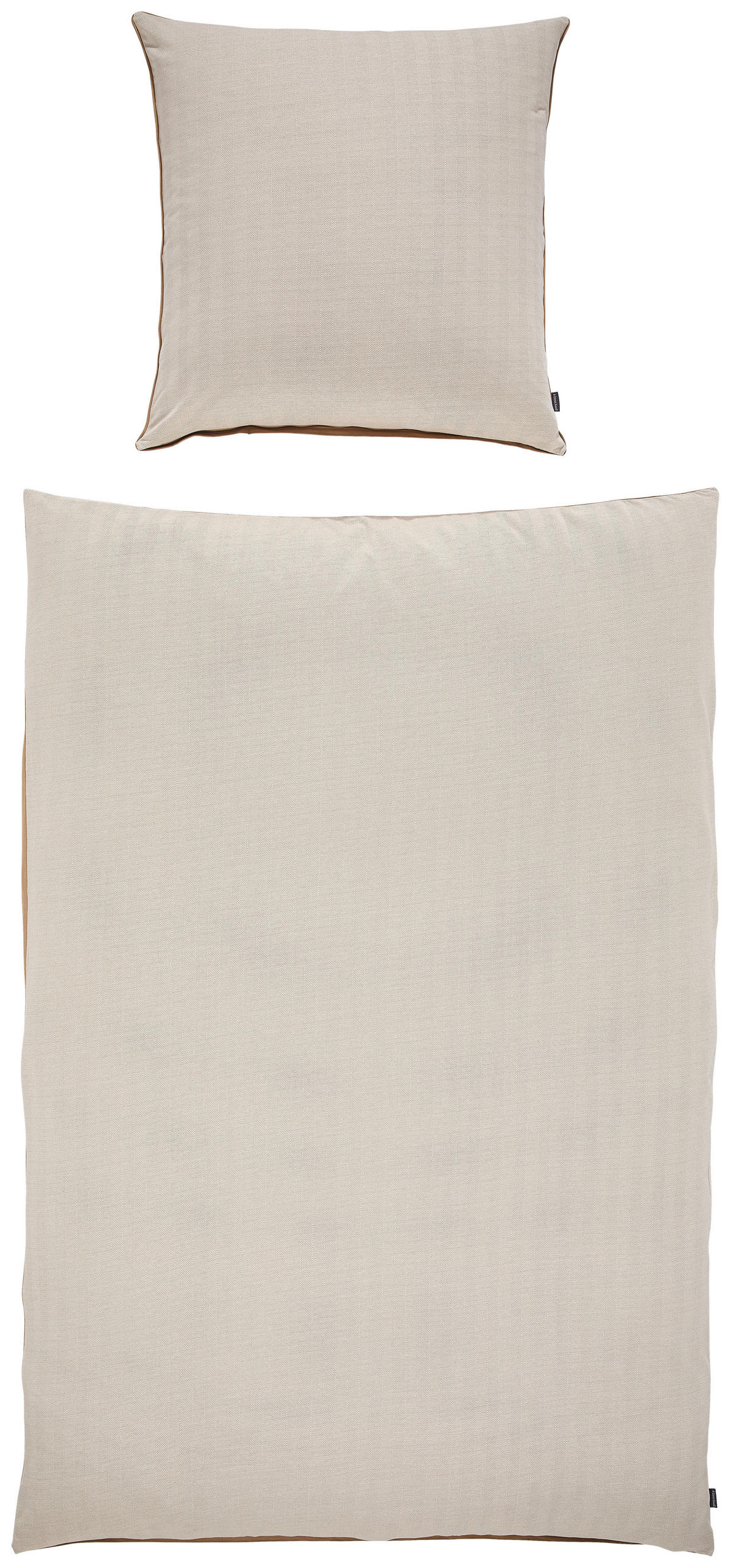 WENDEBETTWÄSCHE 2-teilig 135/200 cm  - Beigebraun, Textil (135/200cm) - Dieter Knoll
