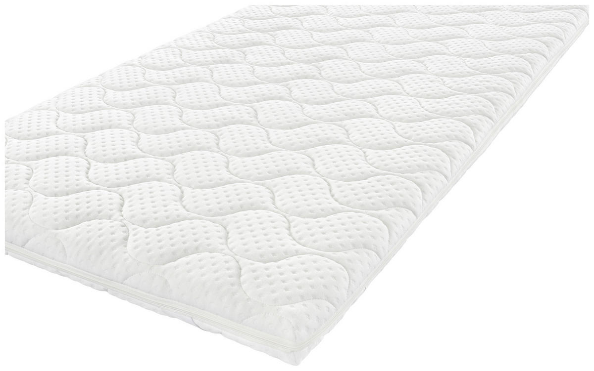 VRCHNÍ MATRACE, 90/200 cm - bílá, Basics, textil (90/200cm) - Novel