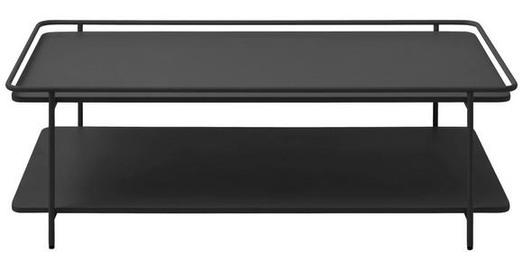 COUCHTISCH 110/55/34 cm rechteckig Schwarz - Schwarz, Basics, Metall (110/55/34cm) - Xora