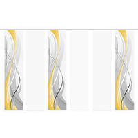 FLÄCHENVORHANG  6 Stück  halbtransparent   60/245 cm  - Gelb/Hellgelb, Design, Textil (60/245cm)