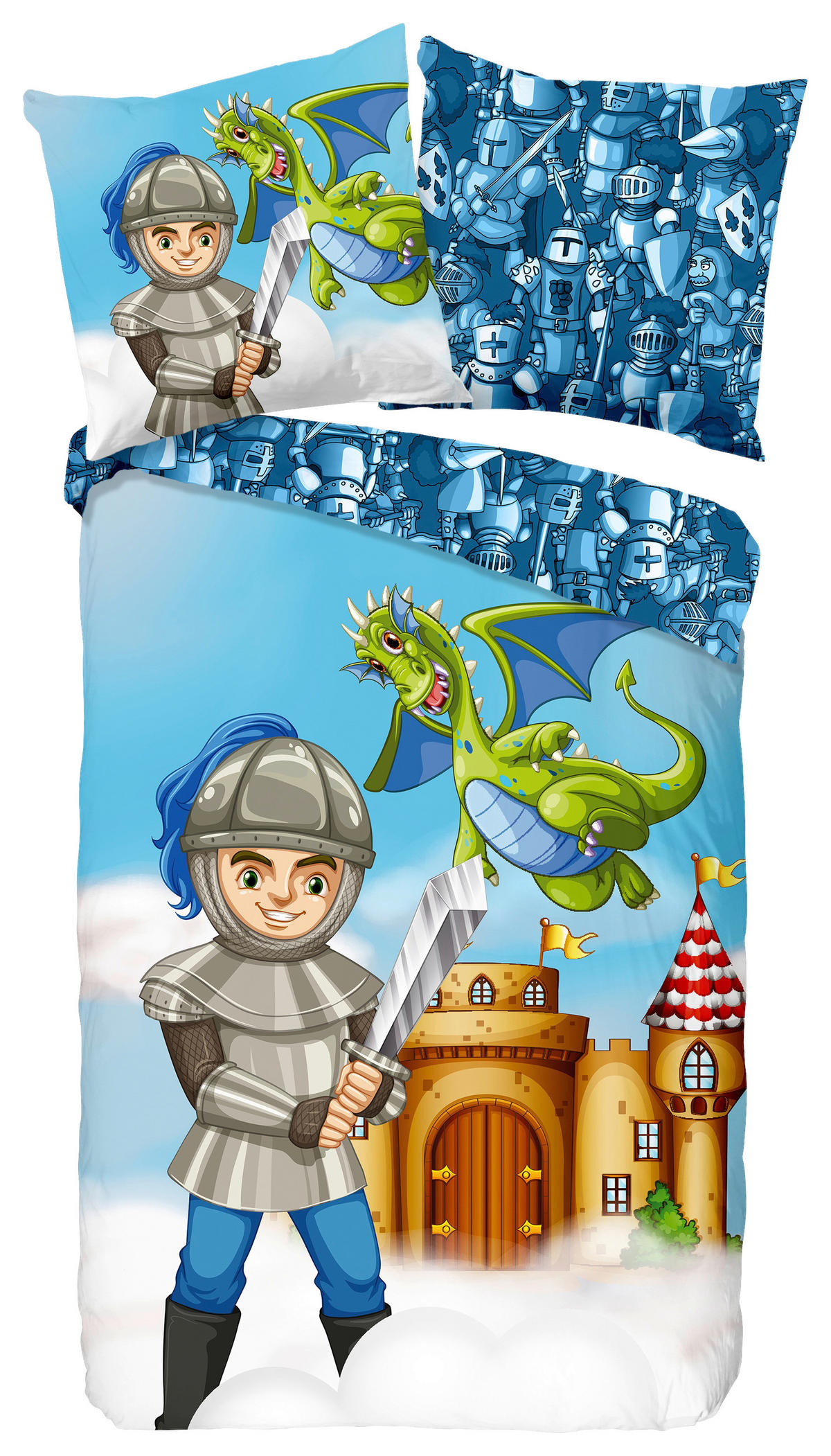 JUGENDBETTWÄSCHE Knight Renforcé 135/200 cm  - Multicolor, Design, Textil (135/200cm)