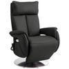 RELAXSESSEL in Leder Anthrazit  - Edelstahlfarben/Anthrazit, Konventionell, Leder/Metall (78/110/81cm) - Cantus