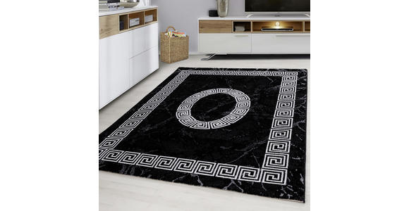 WEBTEPPICH 160/230 cm Plus Black Schwarz, Weiß  - Schwarz/Weiß, Design, Textil (160/230cm) - Novel