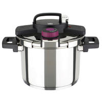 SCHNELLKOCHTOPF  EASY CLICK 6 l 22 cm  - Edelstahlfarben, Basics, Metall (22cm) - GSW