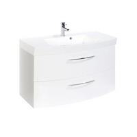 WASCHTISCHKOMBI 100 cm  - Chromfarben/Weiß, KONVENTIONELL, Holzwerkstoff/Stein (100cm) - Xora