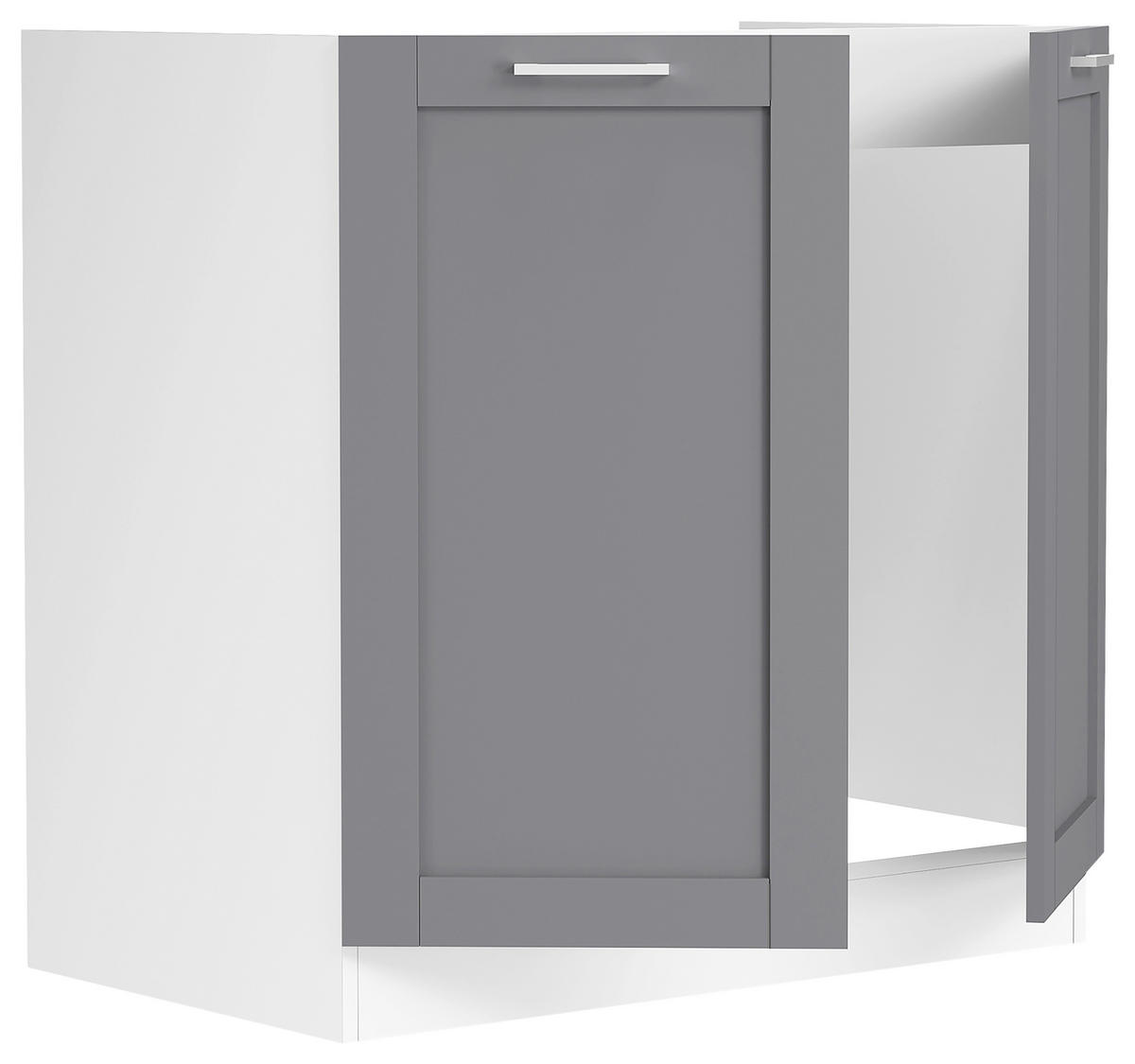 SPÜLENUNTERSCHRANK 80/82/46 cm  in Anthrazit, Weiß  - Anthrazit/Silberfarben, Trend, Holzwerkstoff/Kunststoff (80/82/46cm) - MID.YOU