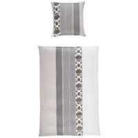 BETTWÄSCHE Makosatin 155/220 cm  - Beige/Graphitfarben, Trend, Textil (155/220cm) - Joop!