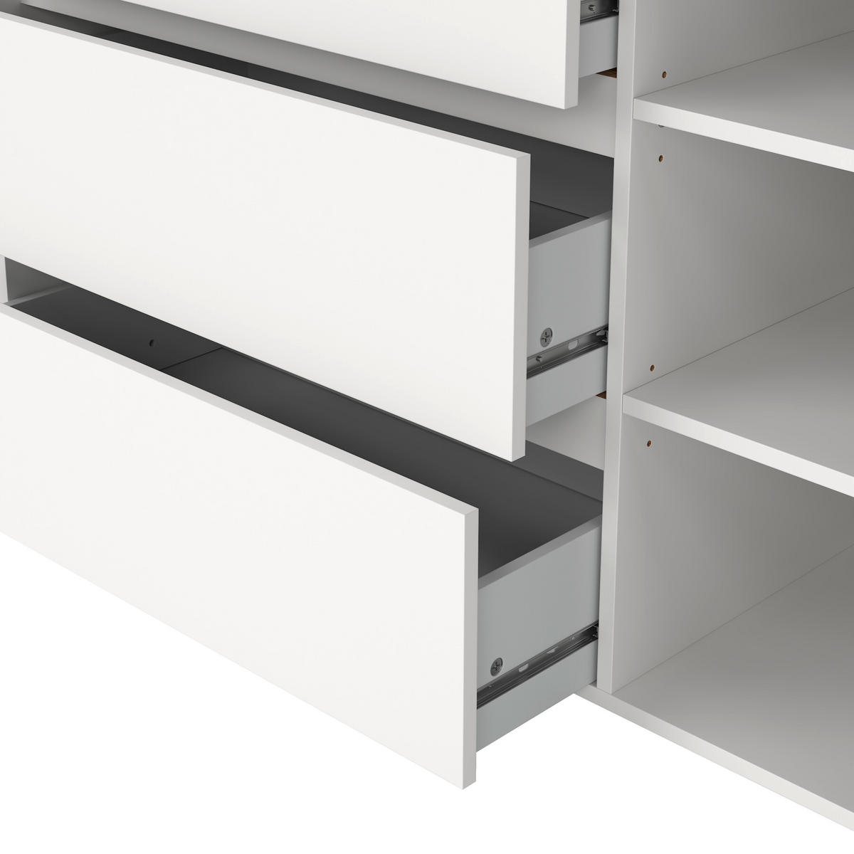 KOMMODE  in 119/84/48 cm  - Weiß, KONVENTIONELL, Holzwerkstoff (119/84/48cm) - Boxxx