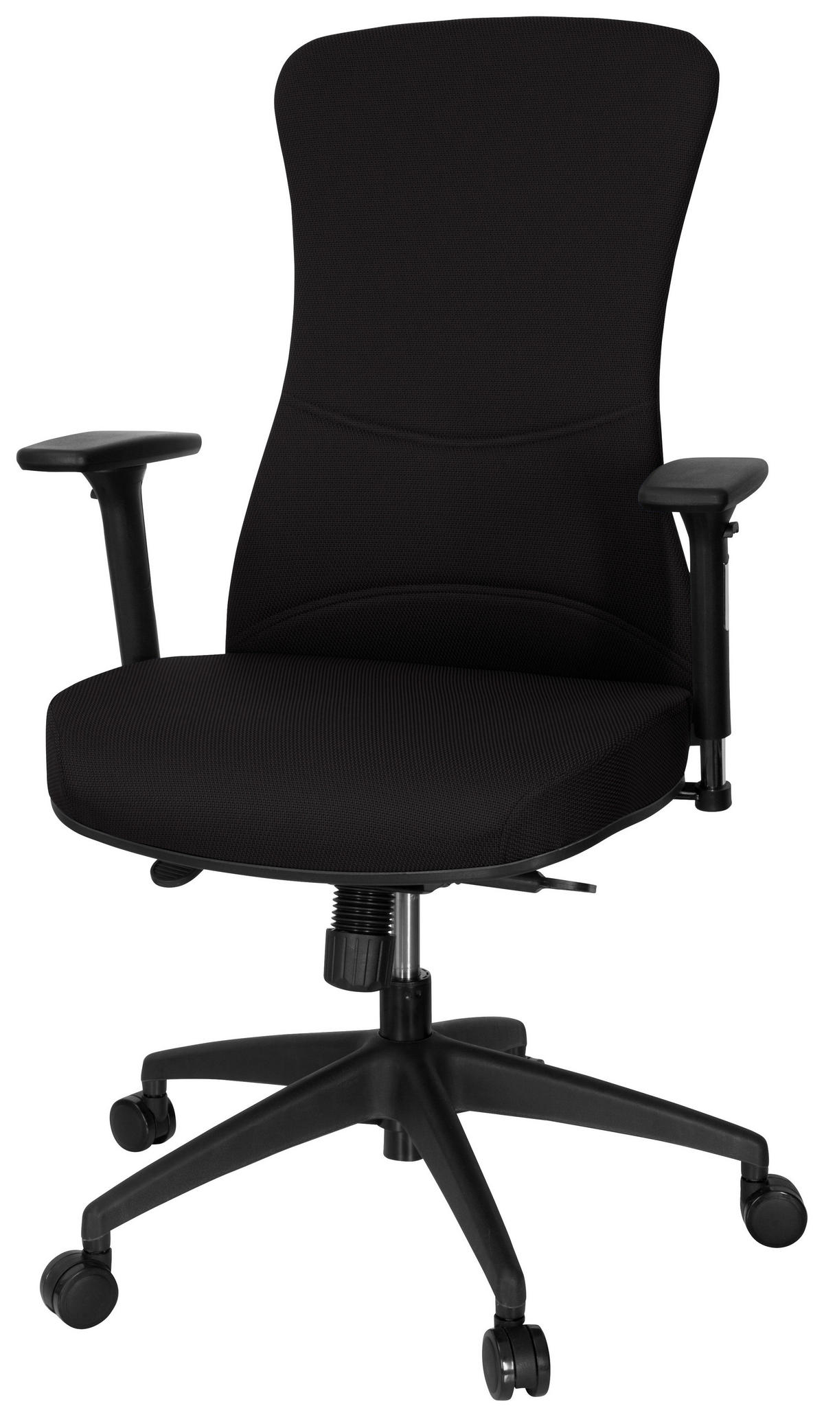 OTOČNÁ ŽIDLE, plochá tkanina, černá - černá, Moderní, textil/plast (69/115/52cm) - MID.YOU