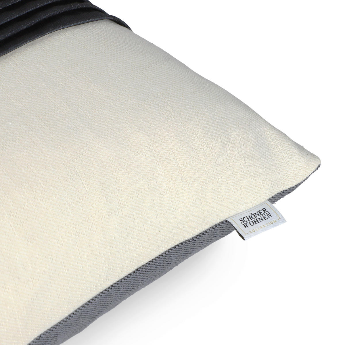 DEKORATIVNA JASTUČNICA 45/45 cm  - siva/bela, Osnovno, tekstil (45/45cm) - Schöner Wohnen