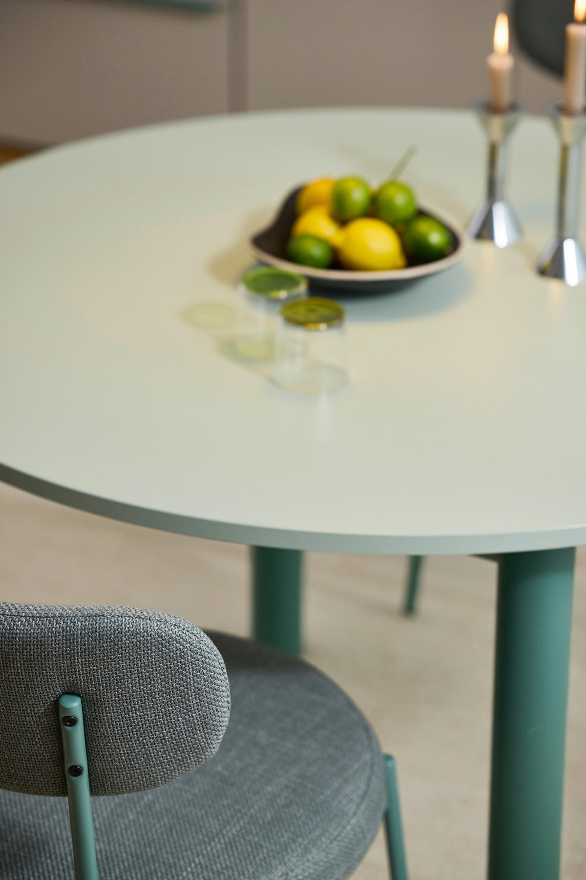 ESSTISCH in Metall, Holzwerkstoff 120/120/76 cm  - Salbeigrün, Natur, Holzwerkstoff/Metall (120/120/76cm) - Tom Tailor