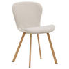 STOLSET 2 styck stål textilväv  - beige/ljusbrun, Design, metall/textil (48/80/50cm) - Livetastic