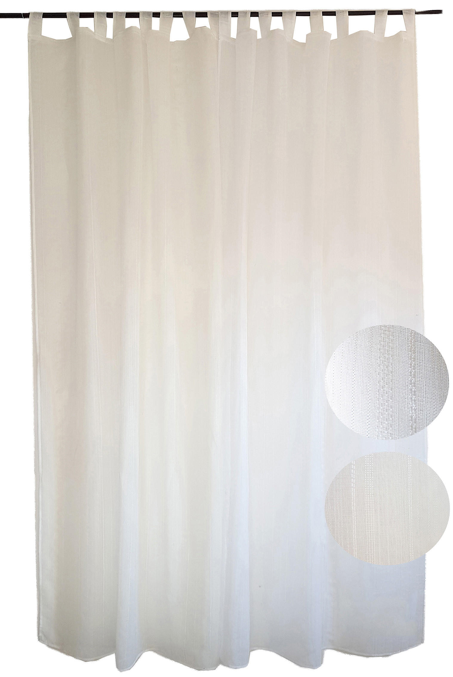 FÜLES FÜGGÖNY  - fehér, Basics, textil (140/260cm)