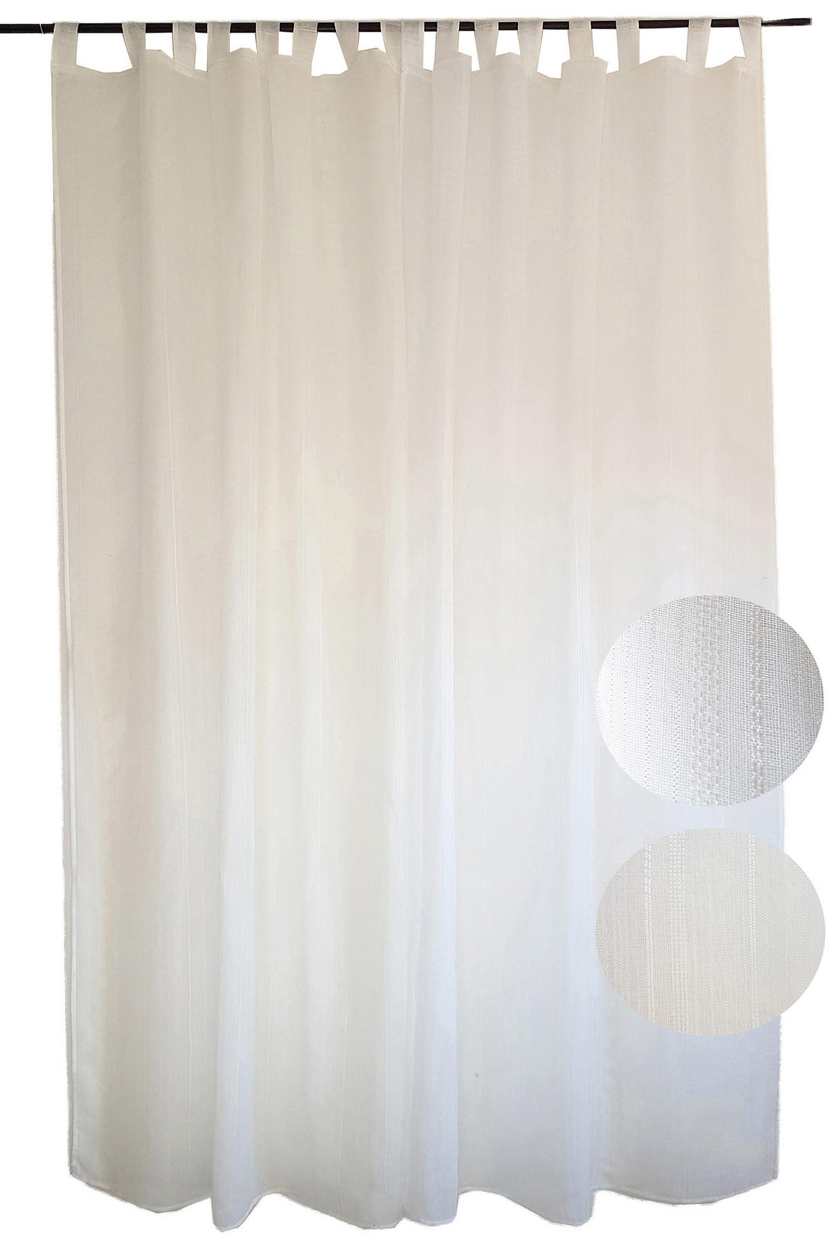 FÜLES FÜGGÖNY  - fehér, Basics, textil (140/260cm)