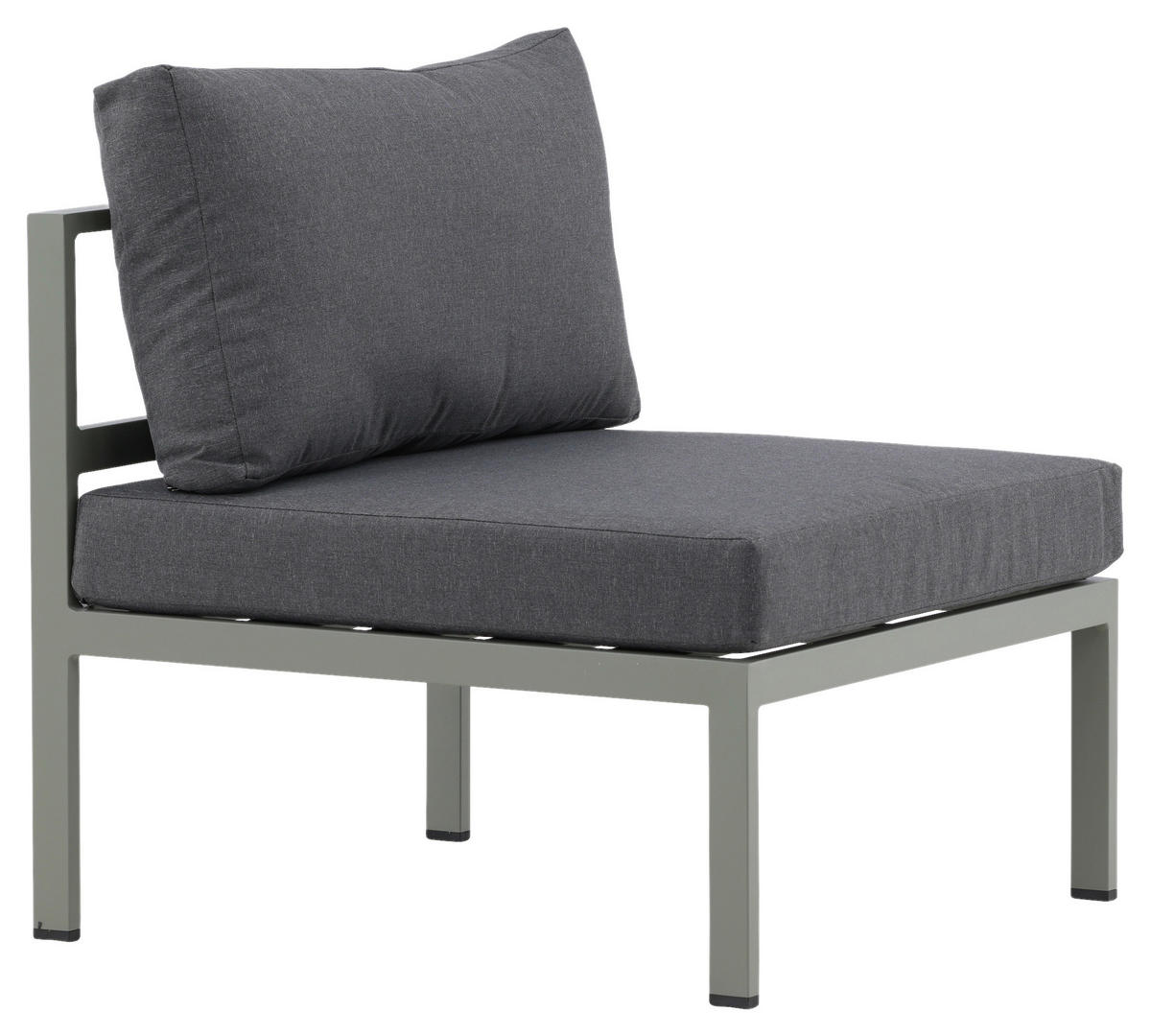 LOUNGESESSEL  - Pastellgrün/Grau, KONVENTIONELL, Metall (70/65/74cm) - Gardenson