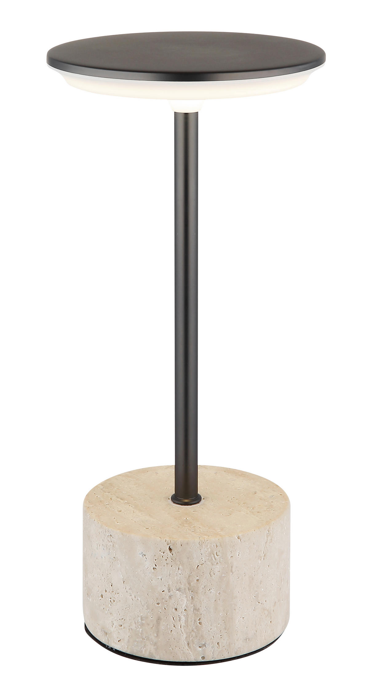 NAMIZNA SVETILKA ZA POLNJENJE  TRAVERTIN      12/27.6 cm       - siva/črna, Design, kamen/kovina (12/27.6cm) - Globo