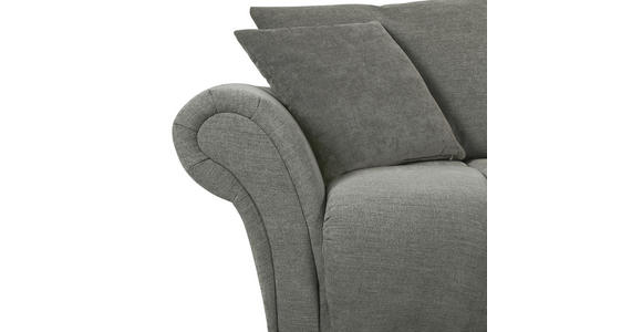 BIGSOFA in Flachgewebe Grau, Olivgrün  - Schwarz/Olivgrün, KONVENTIONELL, Holz/Textil (290/78/115cm) - Carryhome