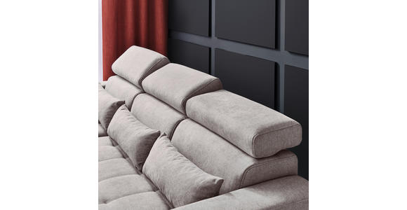 ECKSOFA in Webstoff Greige  - Greige/Schwarz, Design, Kunststoff/Textil (179/240cm) - Carryhome