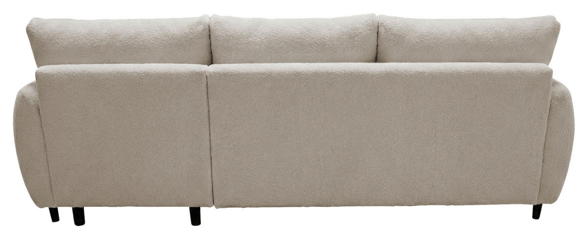 ECKSOFA LAPIT Taupe Chenille Zierkissen, Rückenkissen, Bettkasten  - Taupe/Schwarz, Design, Holz/Textil (240/170cm) - MID.YOU