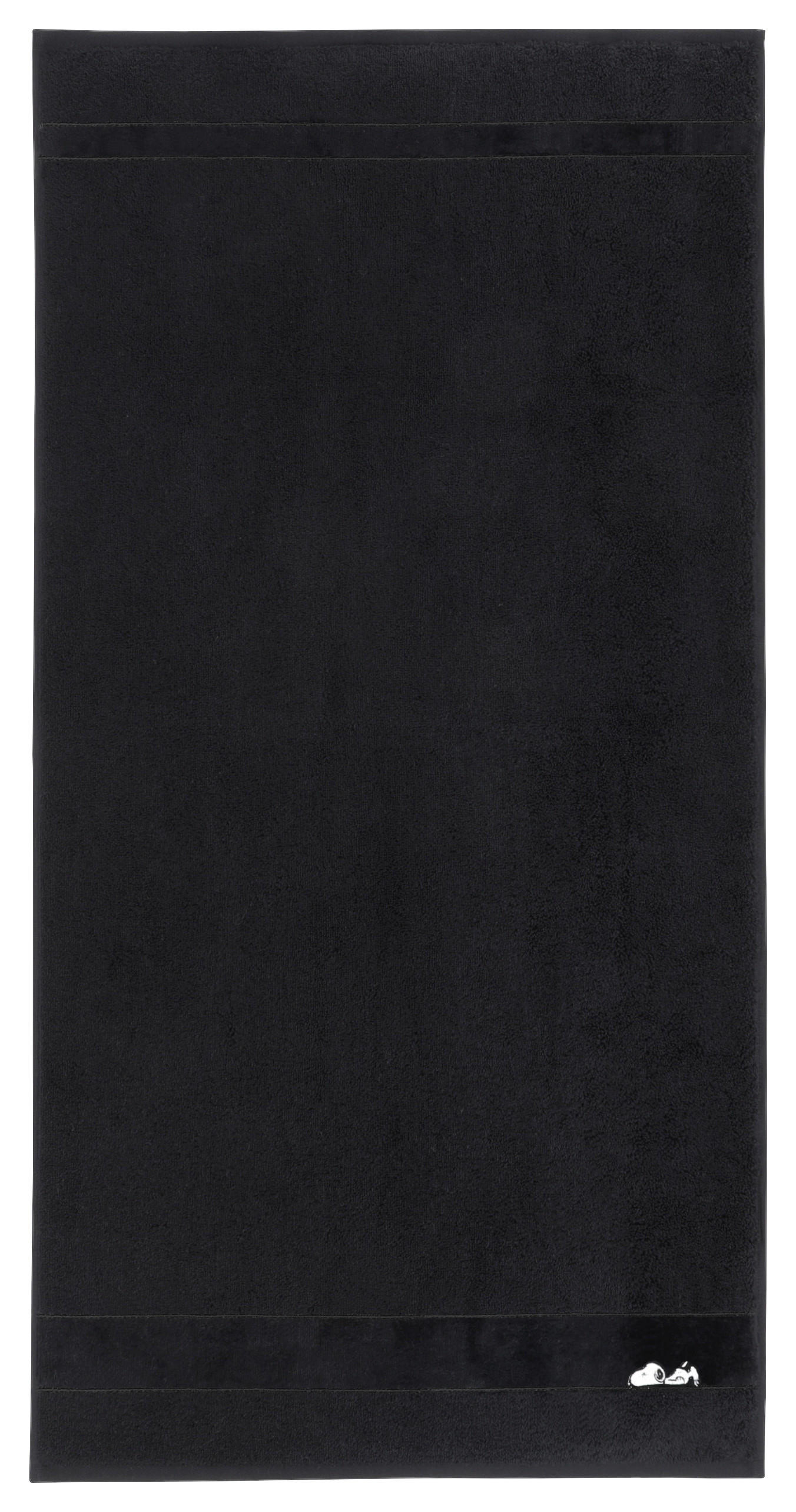 HANDTUCH Sleepy Snoopy Schwarz  - Schwarz, Design, Textil (50/100cm) - Vossen