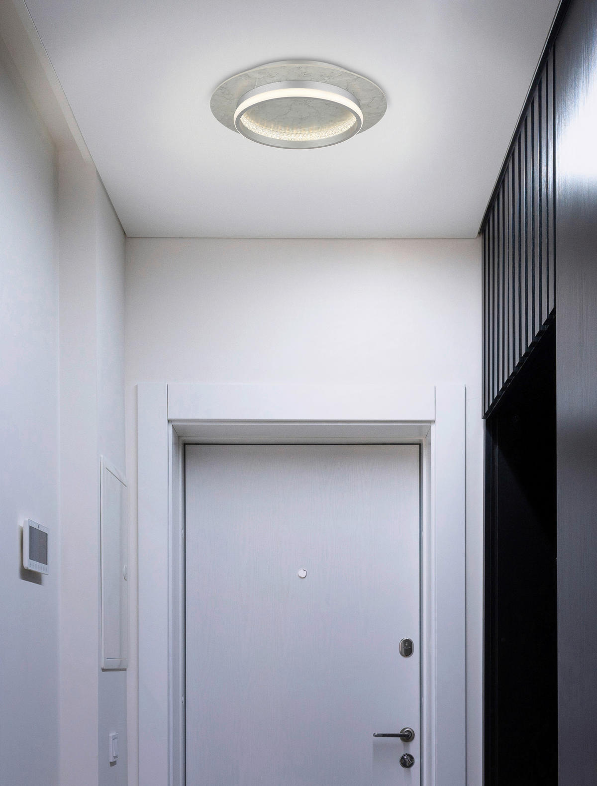 LED-DECKENLEUCHTE MARY 40/8,2 cm   - Klar/Silberfarben, Design, Holzwerkstoff/Kunststoff (40/8,2cm)