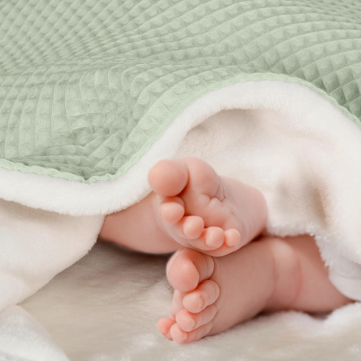 SCHMUSEDECKE  100/75 cm  - Jadegrün, Basics, Textil (100/75cm) - Babybay