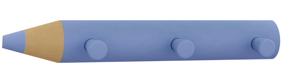 HAKENLEISTE  in Blau  - Blau, Design, Holzwerkstoff (37/5/6cm) - MID.YOU