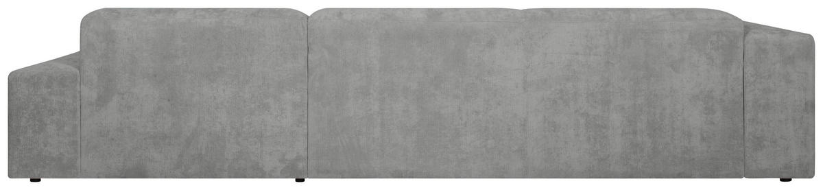 ECKSOFA HANNAH Hellgrau Cord  - Hellgrau/Schwarz, Design, Kunststoff/Textil (343/170cm) - MID.YOU