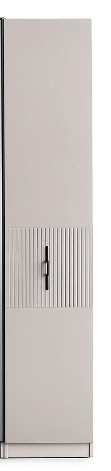 DULAP CU UȘI ROTATIVE gri  - gri, Design, lemn (45/220/60cm) - Novel