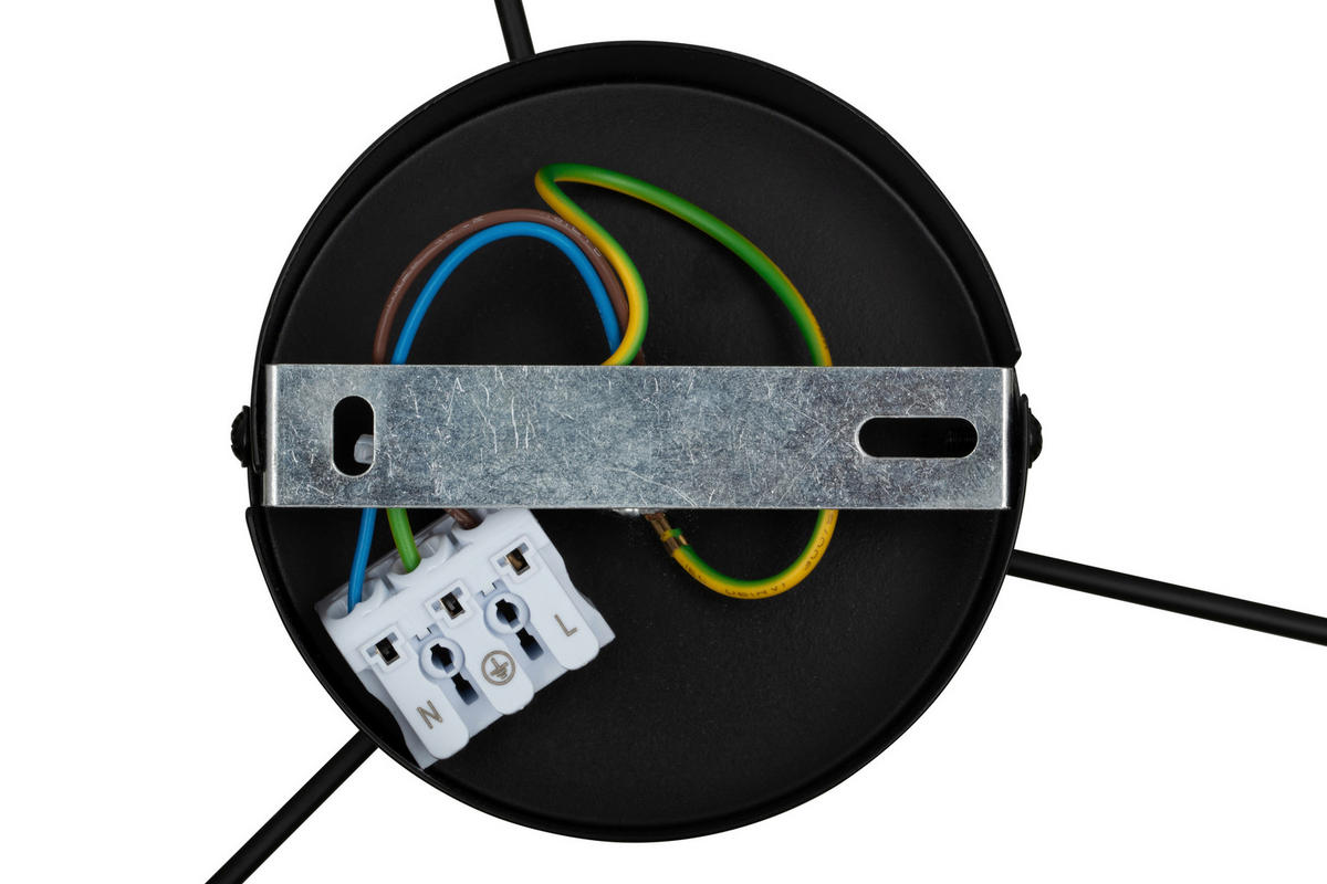 HÄNGELEUCHTE 40/27.5 cm   - Schwarz/Weiß, Design, Papier/Metall (40/27.5cm) - Collet's Monde