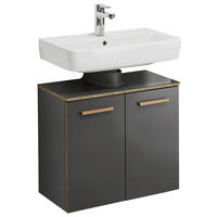 WASCHBECKENUNTERSCHRANK 60/53/33 cm  - Eichefarben/Grau, KONVENTIONELL, Holzwerkstoff (60/53/33cm) - Xora