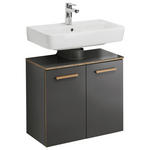 WASCHBECKENUNTERSCHRANK 60/53/33 cm  - Eichefarben/Grau, KONVENTIONELL, Holzwerkstoff (60/53/33cm) - Xora