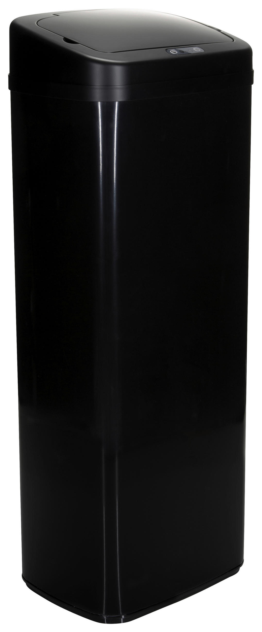 ABFALLSAMMLER 50 l  Metall, Kunststoff  - Schwarz Hochglanz/Schwarz, MODERN, Kunststoff/Metall (32/84/24cm) - MID.YOU