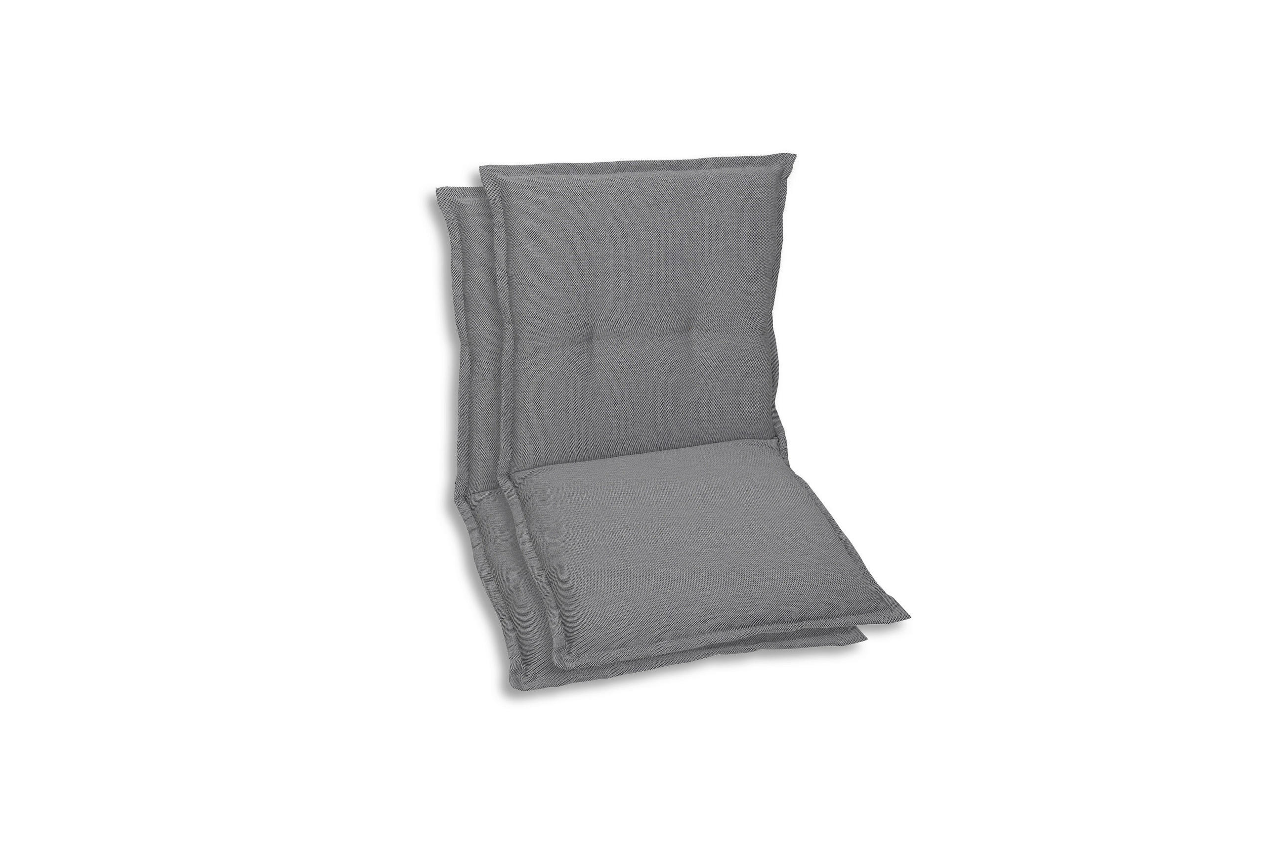 SESSELAUFLAGENSET Uni - Grau, Basics, Textil (50/7/100cm)