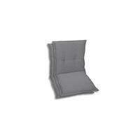 SESSELAUFLAGENSET Uni  - Grau, Basics, Textil (50/7/100cm)