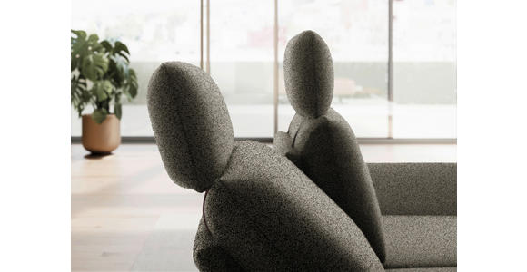 ECKSOFA  in Flachgewebe Braun  234/155 cm  - Schwarz/Braun, Design, Textil/Metall (234/155cm) - Dieter Knoll