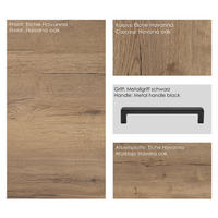 KÜCHENLEERBLOCK 330 cm   Eiche dunkel  - Eiche dunkel/Schwarz, Modern, Holzwerkstoff/Metall (330cm) - Nobilia