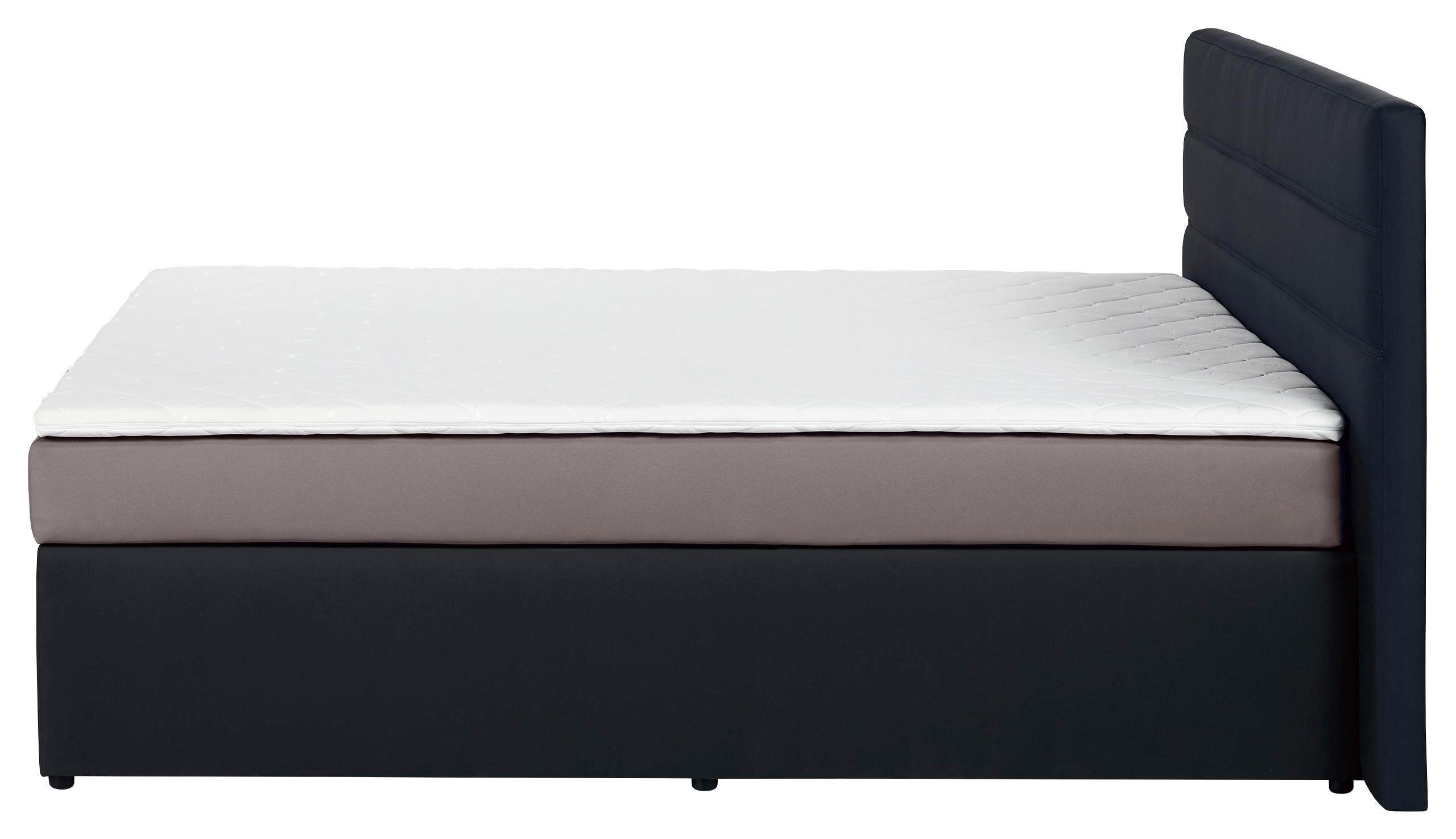 BOXSPRINGBETT 140 cm   x 200 cm   in Textil Anthrazit, Hellgrau - Anthrazit/Hellgrau, MODERN, Kunststoff/Textil (140/200cm) - CARRYHOME