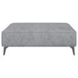 HOCKER in Textil Grau  - Schwarz/Grau, MODERN, Textil/Metall (130/44/85cm) - Carryhome