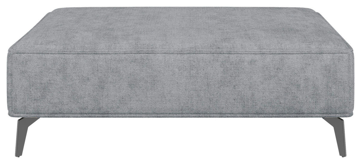 HOCKER in Textil Grau  - Schwarz/Grau, MODERN, Textil/Metall (130/44/85cm) - Carryhome