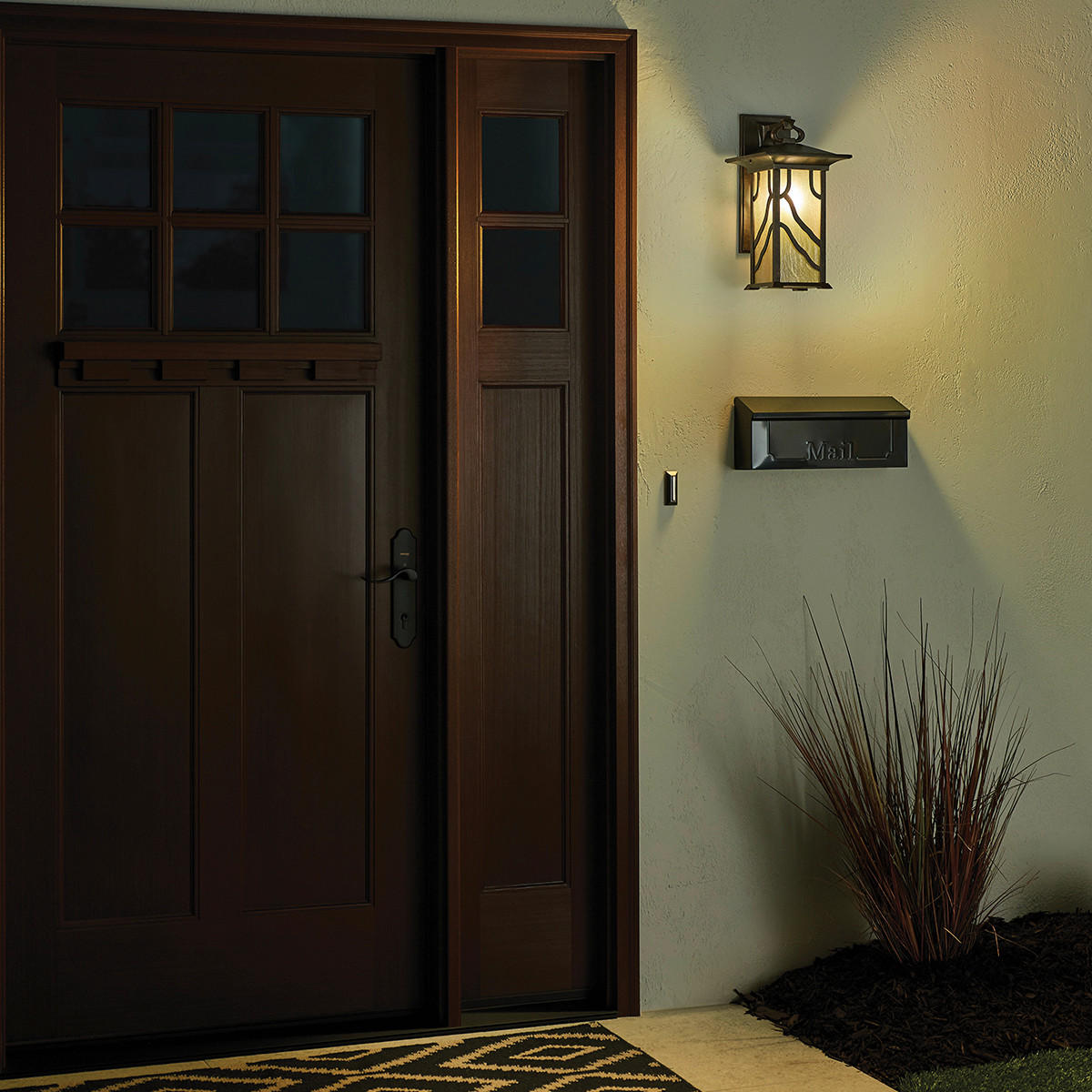 AUSSENWANDLEUCHTE - Kupferfarben, Konventionell, Glas/Metall (20,3/22,5/38,6cm) - Elstead Lighting